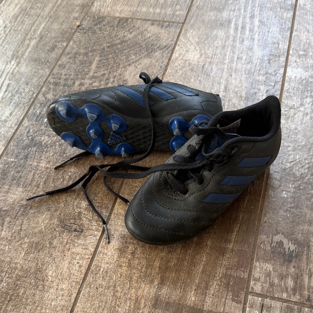 Adidas Kids Black and Blue Sneakers